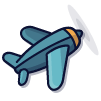 A cartoon plane