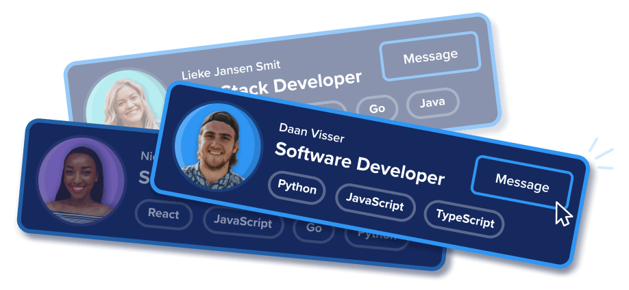 Developer hiring cards