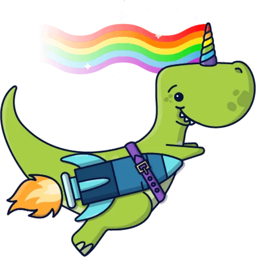 dinocorn with rocket